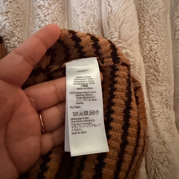 Madewell Brown and Black Striped Turtleneck Sweater - Picture 5 of 7